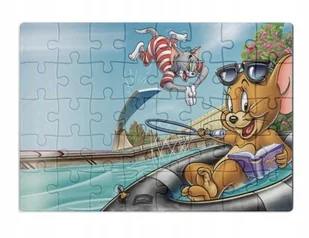 PUZZLE TOM I JERRY KOT MYSZKA BAJKA A3 252 el z Nadrukiem + IMIĘ #82 - Puzzle - miniaturka - grafika 1