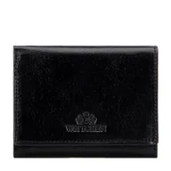 Portfele - Kompaktowy damski portfel ze skóry czarny - miniaturka - grafika 1