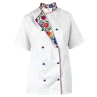 Fartuchy i rękawice kuchenne - Bluza kucharska damska kitel biały krótki rękaw MASTER CHEF XS - miniaturka - grafika 1