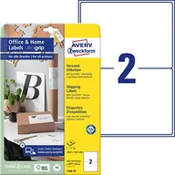 Etykiety samoprzylepne i bloki etykiet - Avery Zweckform Etykiety wysyłkowe białe A4 10 ark./op. 199,6 x 143,5 mm białe ZWECKFORM UltraGrip 7168.10.01 7168.10.01 - miniaturka - grafika 1