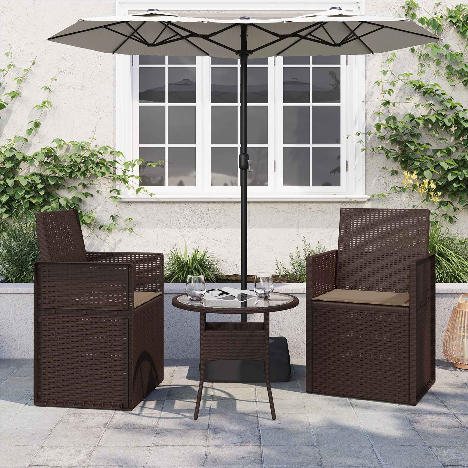 vidaXL Poduszki na siedziska 2 pcs Ciemnoszary 47 x 36 x 2 cm 899967
