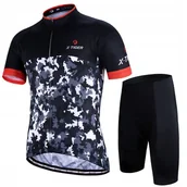 Spodenki rowerowe - Spodenki Rowerowe Koszulka Komplet Męski Z WKŁADKĄ ŻELOWĄ X-Tiger JAKOŚĆ XL - miniaturka - grafika 1