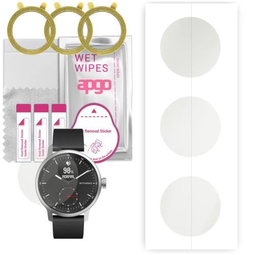 3x folia ochronna hydrożelowa MATOWA do Withings ScanWatch 42mm - apgo Smartwatch Hydrogel MATTE Protection Ochrona na ekran smartwatcha