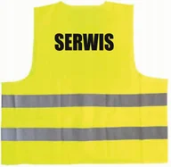 Odzież robocza - Kamizelka odblaskowa z nadrukiem SERWIS rozmiar XXL - miniaturka - grafika 1