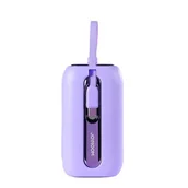 Powerbanki - Joyroom powerbank 10000mAh Colorful Series 22.5W z 2 wbudowanymi kablami USB C i Lightning fioletowy (JR-L012) - miniaturka - grafika 1