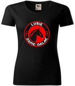 Gadżety dla niej i dla niego - Koszulka Lubię zapie*dalać T-shirt konie - miniaturka - grafika 1