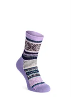 Skarpetki sportowe męskie - Skarpety merino Smartwool Fair Isle Sweater Crew Socks - ultra violet - miniaturka - grafika 1