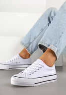 Trampki damskie - Biało-Czarne Trampki Vices na Platformie z Niską Cholewką Tiloria - miniaturka - grafika 1