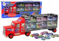 Zabawki zdalnie sterowane - Zestaw Ciężarówka Transportowa Auta Wyścigowe 12szt. - miniaturka - grafika 1