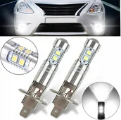 Żarówki samochodowe - 2x Żarówka Led H1 Biała 6000K 3600LM Canbus 50000H 20W 12-24V Bardzo Mocne - miniaturka - grafika 1