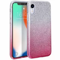 Etui i futerały do telefonów - Etui IPHONE 13 PRO Brokat Glitter srebrno-różowe - miniaturka - grafika 1