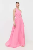 Sukienki - Morgan sukienka kolor różowy maxi rozkloszowana - miniaturka - grafika 1