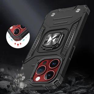 Pancerne etui z uchwytem na palec do iPhone 15 Pro Wozinsky Ring Armor - różowe złoto - Etui i futerały do telefonów - miniaturka - grafika 7