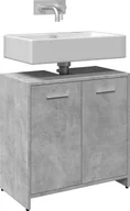 Szafki łazienkowe - vidaXL vidaXL Szafka pod umywalkę łazienkową Beton Szary Drewno klejone - miniaturka - grafika 1