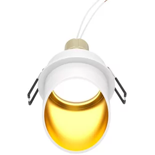 Oczko Lipari DL044-01-GU10-W do salonu ukośne białe złote - Lampy sufitowe - miniaturka - grafika 1