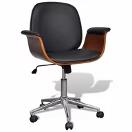 Fotele i krzesła biurowe - vidaXL Nowoczesne krzeso obrotowe, regulowane, imitacja skry - miniaturka - grafika 1