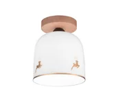 Lampy sufitowe - KolarzA1352.11.Au.100-Żyrandol natynkowy NONNA 1xE27/60W/230V jeleń dąb/biały/złoty - miniaturka - grafika 1