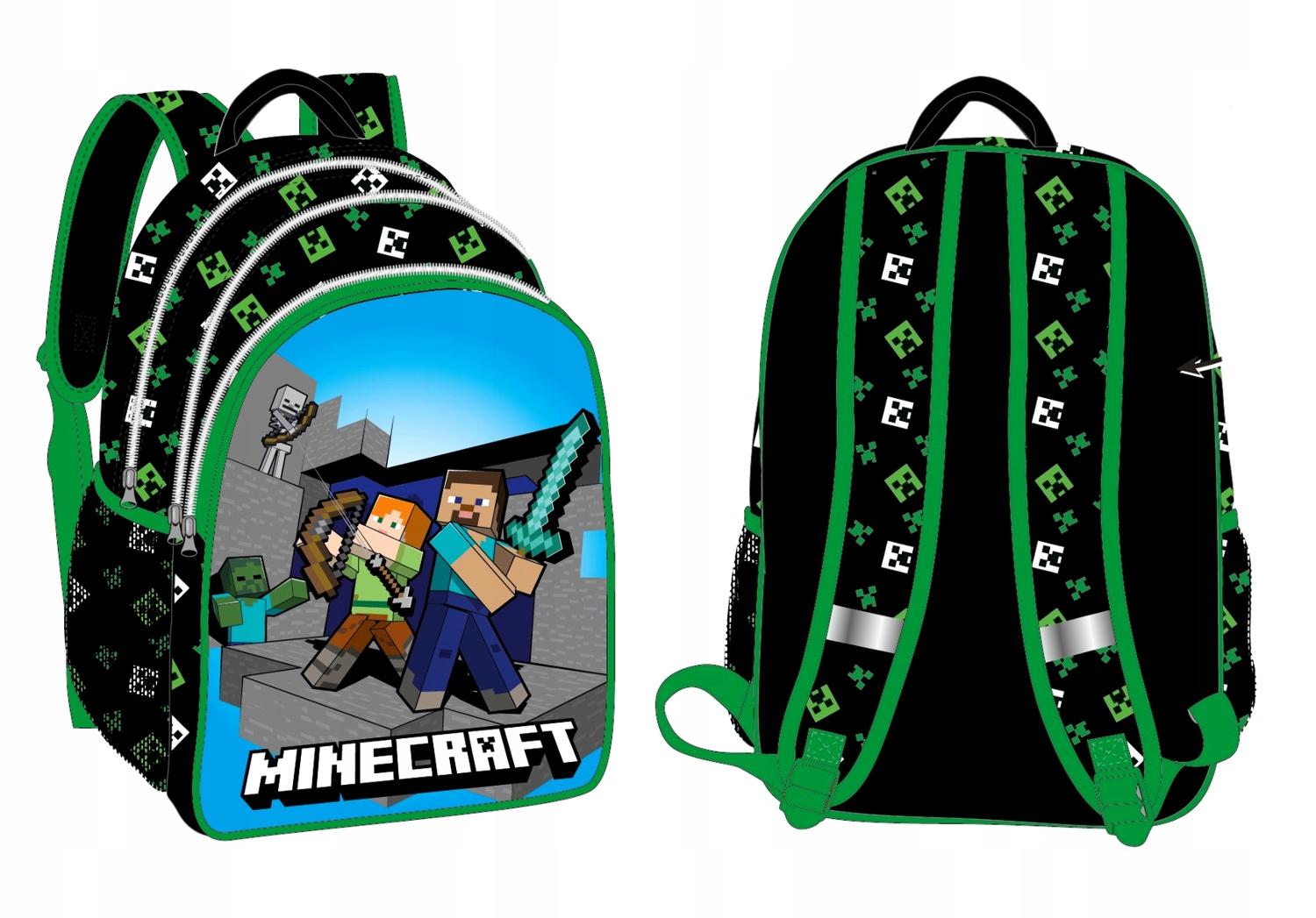 Plecak szkolny wielokomorowy Minecraft