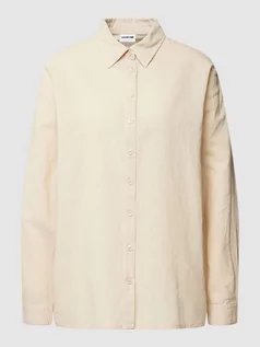 Koszule damskie - Bluzka koszulowa o kroju oversized z kołnierzykiem model ‘MOYA’ - grafika 1