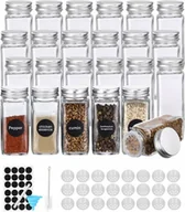 Etykiety do drukarek - 24x Szklane Słoiczki 120ml Na Przyprawy Pojemniki Przyprawniki + Etykiety - miniaturka - grafika 1