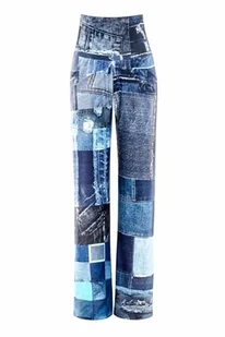 Winshape Culottes CUL101C "High Waist" damskie funkcjonalne buty Comfort z nadrukiem patchworkowym, ultra miękki styl, fitness, czas wolny, taniec - Spodnie rowerowe - miniaturka - grafika 1