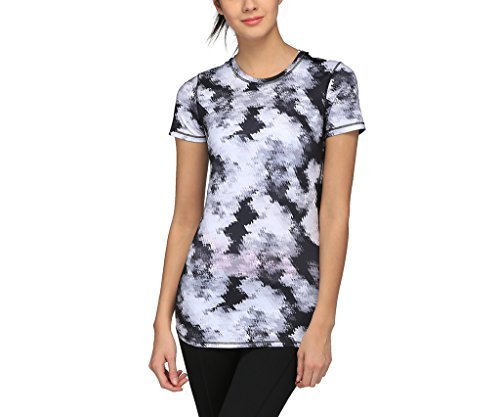 Puma Damska koszulka niezbędna - koszulka graficzna, czarno-biała wybuchowy nadruk, duża