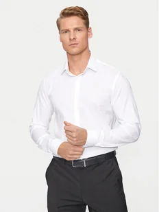 Calvin Klein Koszula K10K113182 Biały Slim Fit - Koszule męskie - miniaturka - grafika 1