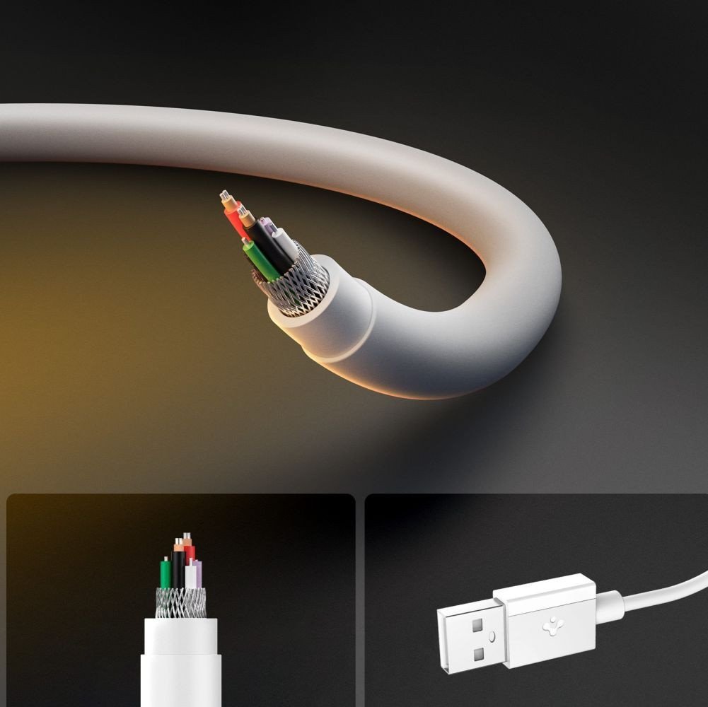 Spigen Essential USB A to USB C 60W Cable, white EB6010AC