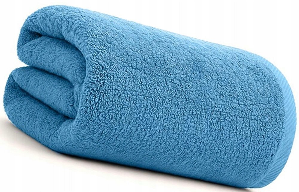 RĘCZNIK FROTTE KĄPIELOWY 50x100 PUSZYSTY MIĘKKI ZAWIESZKA 500g Sky Blue