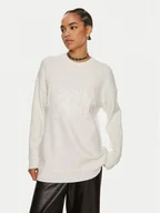 Swetry damskie - Patrizia Pepe Sweter 8K0238 K207-W146 Biały Regular Fit - miniaturka - grafika 1