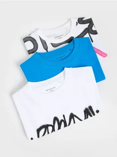 Reserved - Bawełniany t-shirt 3 pack - niebieski - Koszulki dla chłopców - miniaturka - grafika 1