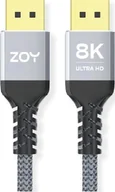 Kable komputerowe i do monitorów - Kabel ZOY DisplayPort 1.4 1,8m + rzep ZCD18 - miniaturka - grafika 1