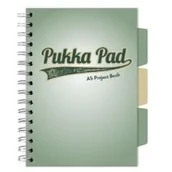 Zeszyty szkolne - Kołozeszyt Pukka Pad A5 Project Book Sage kratka - miniaturka - grafika 1