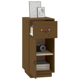 Lumarko Szafka, miodowy brąz, 34x40x75 cm, lite drewno sosnowe - Szafki do salonu - miniaturka - grafika 6