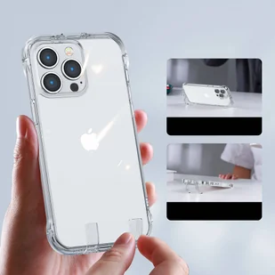 Joyroom Defender Series etui pokrowiec do iPhone 14 Pro Max pancerna obudowa z haczykami podstawką przezroczysty (JR-14H4) - Etui i futerały do telefonów - miniaturka - grafika 3