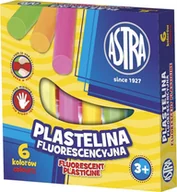 Masy plastyczne - Astra Plastelina fluorescencyjna 6 kolorów - miniaturka - grafika 1