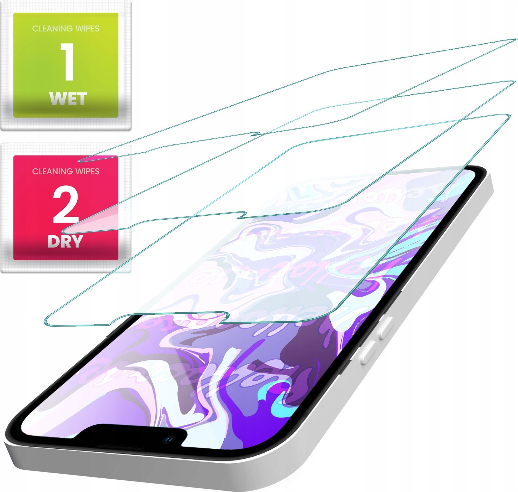 Hello Case 3-PAK Szkło Hartowane do Motorola Moto One Power szybka 9H, płaskie 2.5D