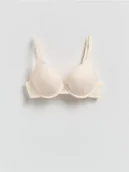 Biustonosze - Reserved - Biustonosz push up z koronką - złamana biel - miniaturka - grafika 1