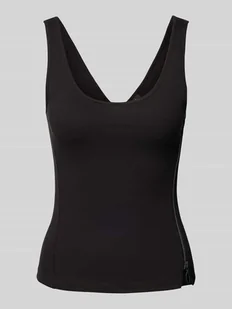 Top z bocznym zamkiem błyskawicznym model ‘Asymmetrical zip’ - Koszulki i topy damskie - miniaturka - grafika 1