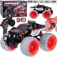 Zabawki zdalnie sterowane - Olbrzymie Auto Monster Snake 4x4 muzyka światła drift 360st. Pilot RC0633 - miniaturka - grafika 1