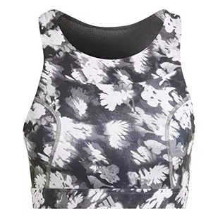 adidas Kobiety Lekkie wsparcie sportowe stanik, Black/White, S - Biustonosze - miniaturka - grafika 1
