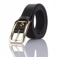 Paski - Damski pasek skóra naturalna gracio czarny 105cm - miniaturka - grafika 1