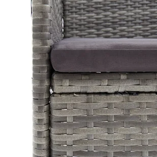 7-częściowy zestaw mebli ogrodowych z poduszkami, czarno-szary - Meble ogrodowe 7-częściowy zestaw mebli ogrodowych z poduszkami, czarno-szary - Meble ogrodowe - miniaturka - grafika 7