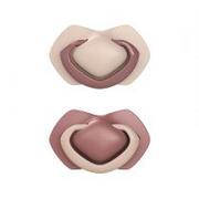Smoczki uspokajające - canpol Babies Zestaw smoczków uspokajających silikonowych symetrycznych Pure Color 18+ m, różowy - miniaturka - grafika 1