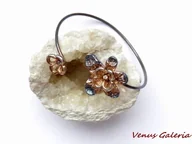 Bransoletki - Bransoletka srebrna - Ekstrawaganckie kwiaty - miniaturka - grafika 1