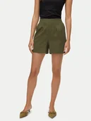 Spodenki damskie - Vero Moda Szorty materiałowe Jesmilo 10279694 Zielony Regular Fit - miniaturka - grafika 1