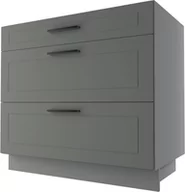 Meble kuchenne - Bergamo Szafka Dolna D3M/90 Metabox Szary Mat - miniaturka - grafika 1
