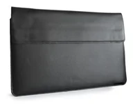 Torby na laptopy - LURESKO FLAP 14 - Skórzane etui uniwersalne na laptopy do 14-15 cali 34x24cm DELL ACER ASUS HP LG LENOVO HUAWEI SAMSUNG SURFACE (czarny) - miniaturka - grafika 1