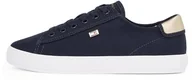 Koszulki i topy damskie - TOMMY HILFIGER Damskie VULC CANVAS LACE UP SNEAKER Low Top, NIEBIESKI (Space Blue), 5 UK, Niebieski kosmiczny niebieski, 38 EU - miniaturka - grafika 1