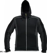 Odzież robocza - CERVA DAYBORO - męska bluza, kaptur, odblaskowe elementy, 55% bawełna, 45% poliester - czarny 3XL - miniaturka - grafika 1